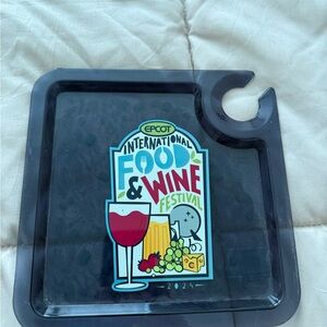 Disney Black Food & Wine Festival Tasting Tray with Colorful Logo